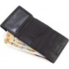 Grande Pelle Маленький гаманець із натуральної шкіри чорного кольору з монетницею  67799 - зображення 7