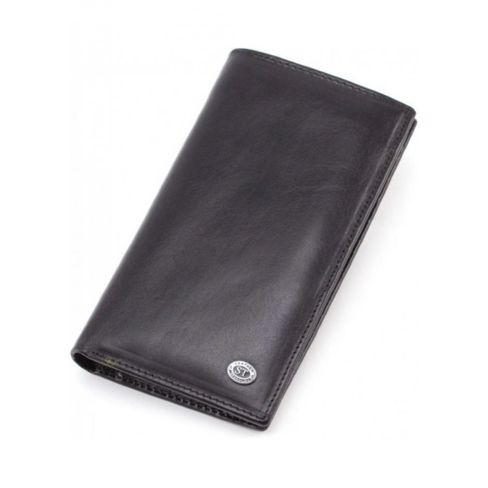 ST Leather Чоловічий гаманець з натуральної шкіри  (B-MS35) 98179 Чорний - зображення 1