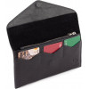 Grande Pelle Жіночий гаманець-конверт із натуральної шкіри чорного кольору на магніті  67802 - зображення 2