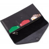 Grande Pelle Жіночий гаманець-конверт із натуральної шкіри чорного кольору на магніті  67802 - зображення 5