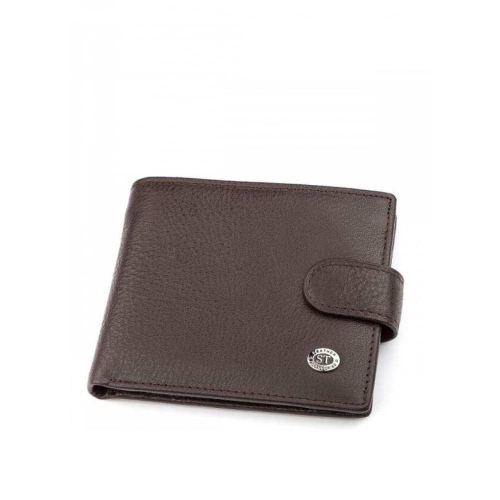 ST Leather Чоловічий шкіряний гаманець  (ST104) 98310 Коричневий - зображення 1