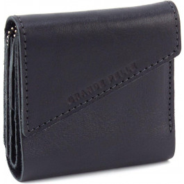 Grande Pelle Маленький гаманець із натуральної італійської шкіри чорного кольору на магніті  67843