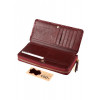 ST Leather Жіночий шкіряний гаманець клатч на молнии з візитниці  (S7001A) 98265 Бордовий - зображення 2
