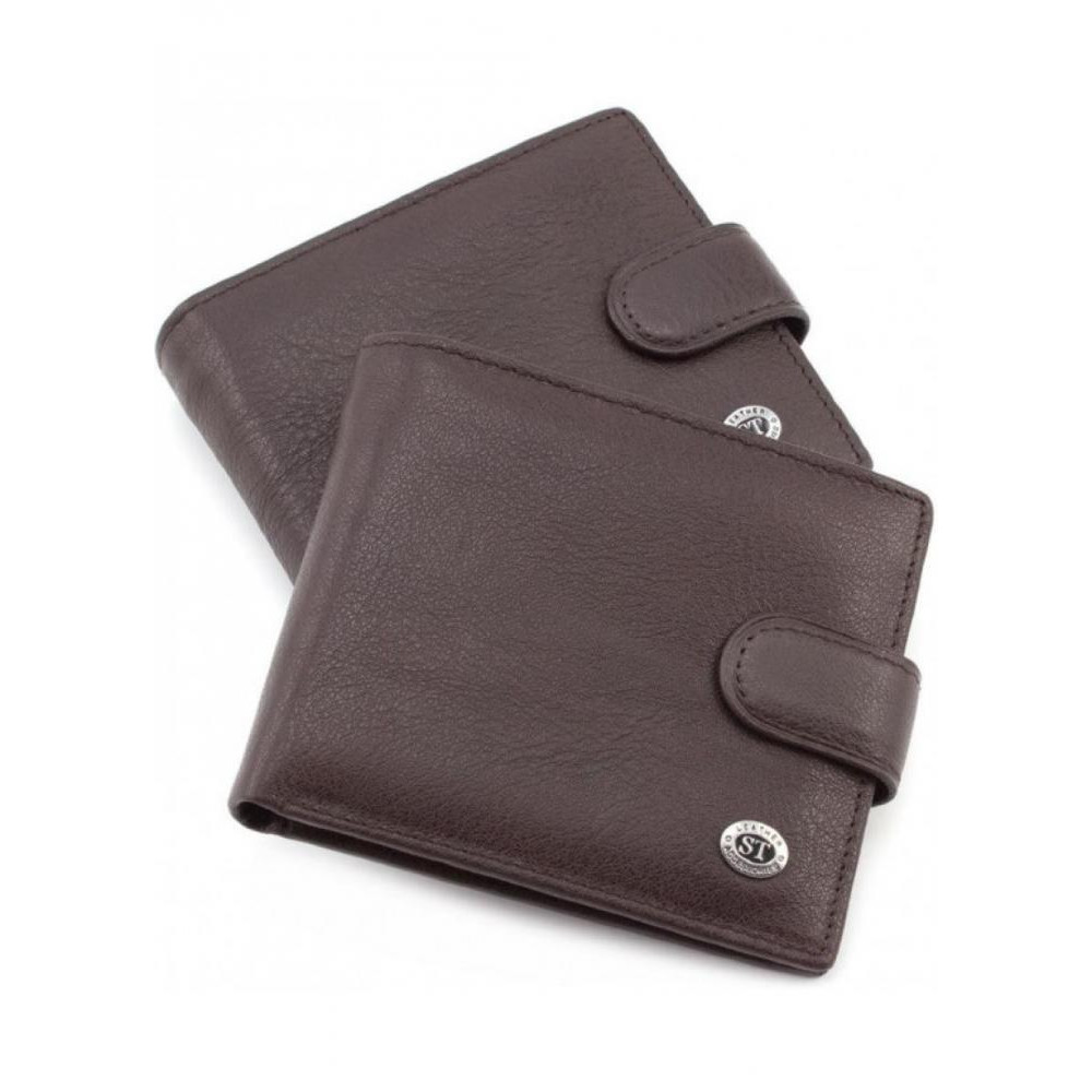 ST Leather Чоловічий шкіряний гаманець  (ST104) 98308 Коричневий - зображення 1