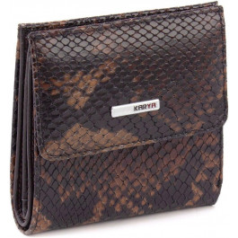 Karya Жіночий гаманець коричневий з натуральної шкіри під змію  67497