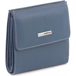 Karya Шкіряний жіночий гаманець маленького розміру в синьому кольорі  67495