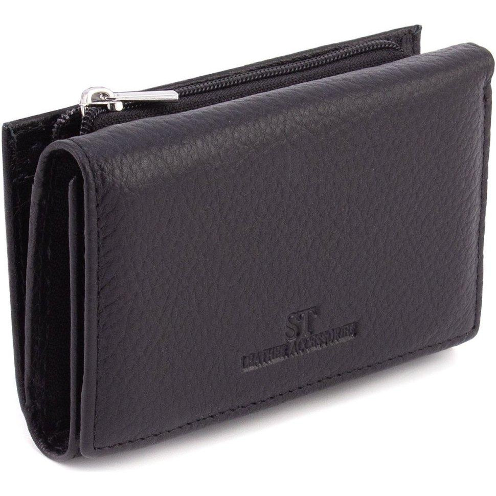 ST Leather Шкіряний жіночий гаманець невеликого розміру в чорному кольорі з монетницею  1767224 - зображення 1