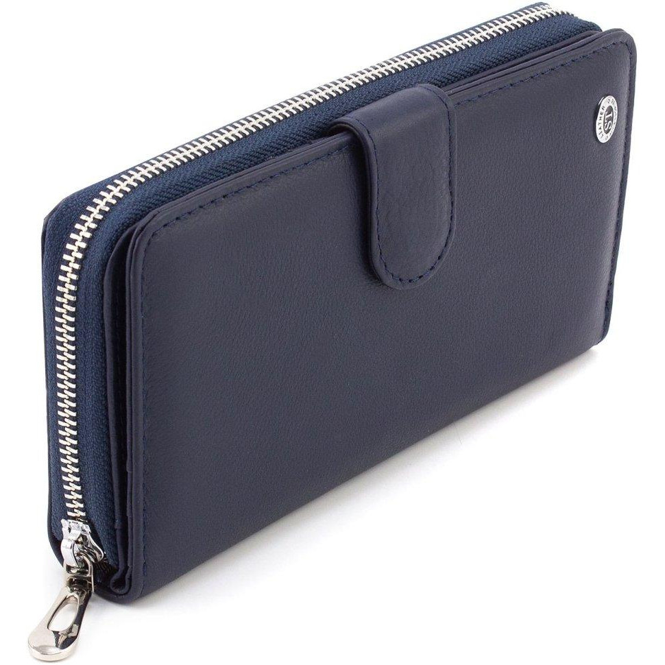 ST Leather Великий жіночий гаманець із натуральної шкіри темно-синього кольору  1767368 - зображення 1