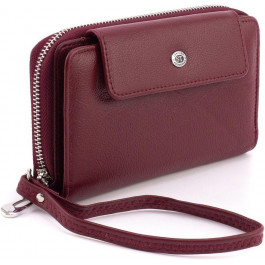 ST Leather Бордовий жіночий гаманець середнього розміру із натуральної шкіри флотар  1767381