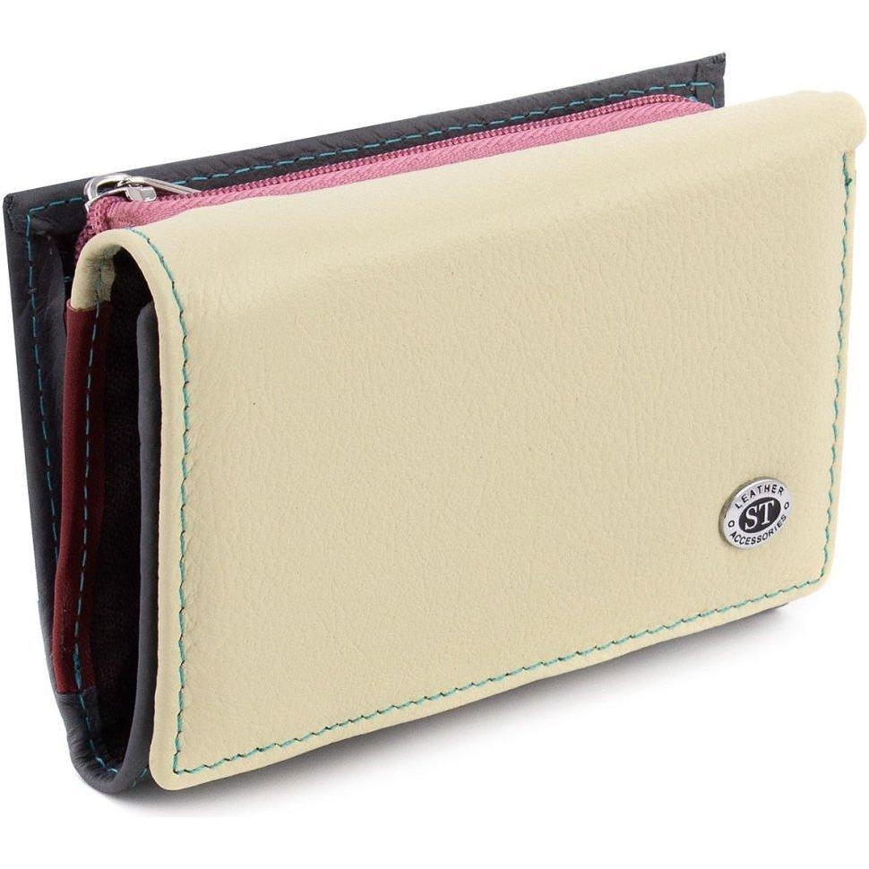 ST Leather Жіночий гаманець компактного розміру з натуральної різнокольорової шкіри  1767218 - зображення 1