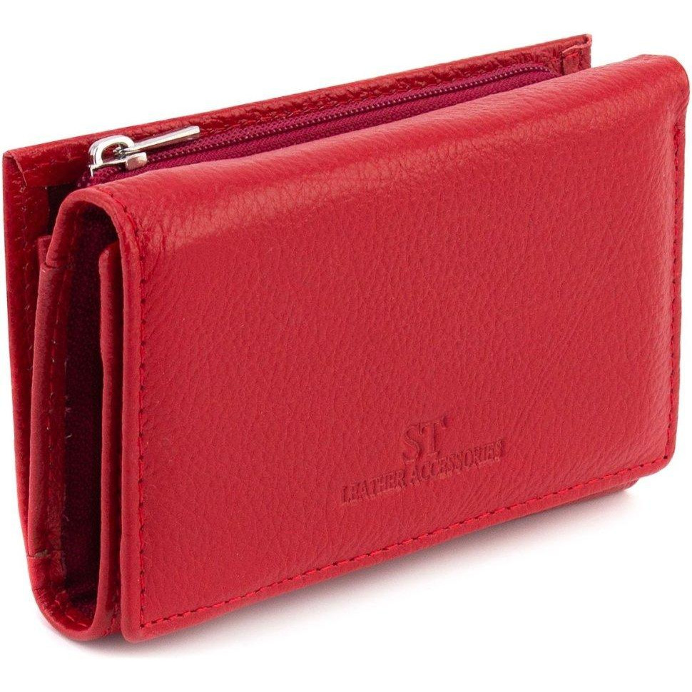 ST Leather Жіночий гаманець невеликого розміру із натуральної шкіри червоного кольору  1767222 - зображення 1