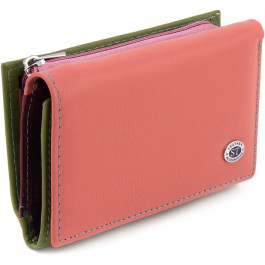 ST Leather Невеликий жіночий різнокольоровий гаманець із натуральної шкіри на магниті  1767217