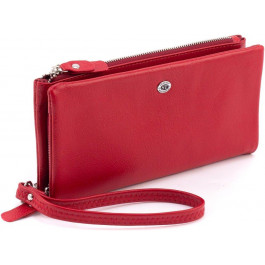 ST Leather Шкіряний жіночий гаманець-клатч червоного кольору  1767430