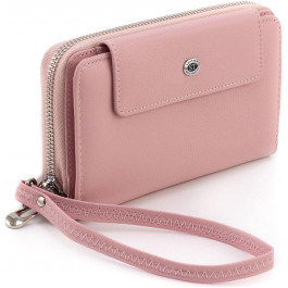 ST Leather Рожевий жіночий гаманець середнього розміру з натуральної шкіри  1767384