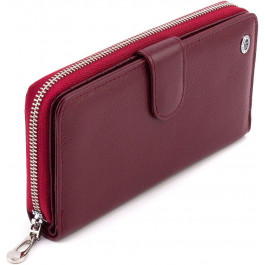 ST Leather Великий бордовий жіночий гаманець із натуральної шкіри  1767369