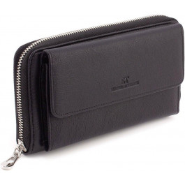 ST Leather Чорний чоловічий гаманець-клатч із натуральної шкіри  1767405