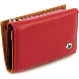 ST Leather Шкіряний жіночий різнокольоровий гаманець компактного розміру на магніті  1767215