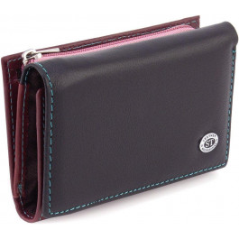 ST Leather Компактний жіночий гаманець із натуральної різнокольорової шкіри на магніті  1767216