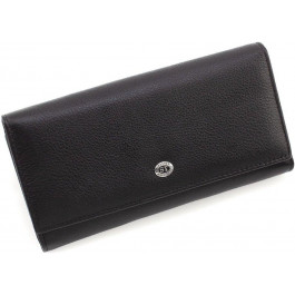 ST Leather Чорний жіночий шкіряний гаманець із блоком під карти  1767451