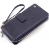 ST Leather Темно-синій гаманець-клатч із натуральної шкіри із кистьовим ремінцем  1767374 - зображення 3