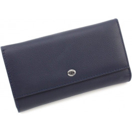 ST Leather Темно-синій жіночий гаманець із натуральної шкіри із блоком під карти  1767450