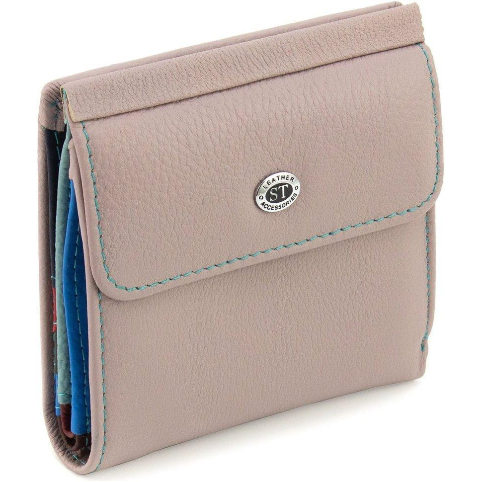 ST Leather Темно-рожевий жіночий гаманець маленького розміру із натуральної шкіри на магніті  1767338 - зображення 1