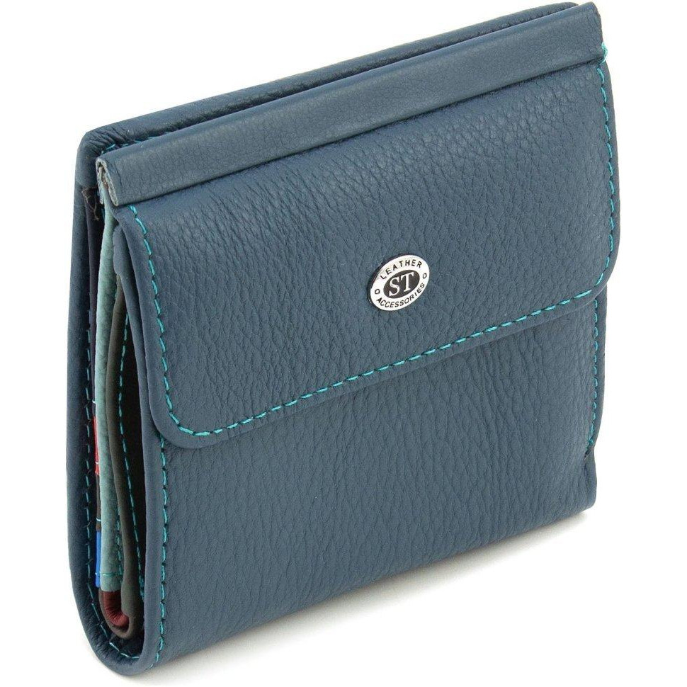 ST Leather Маленький жіночий гаманець синього кольору із натуральної шкіри  1767342 - зображення 1