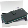 ST Leather Зелений жіночий гаманець-клатч із натуральної шкіри з кистьовим ремінцем  1767376 - зображення 8
