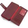 ST Leather Жіночий гаманець-клатч з натуральної шкіри бордового кольору з ремінцем кисті  1767380 - зображення 7