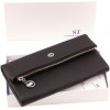 ST Leather Жіночий гаманець із фактурної шкіри чорного кольору на кнопці  1767412 - зображення 7
