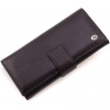 ST Leather Чорний жіночий шкіряний гаманець великого розміру з хлястиком на кнопці  1767410 - зображення 1