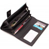 ST Leather Чорний жіночий шкіряний гаманець великого розміру з хлястиком на кнопці  1767410 - зображення 5