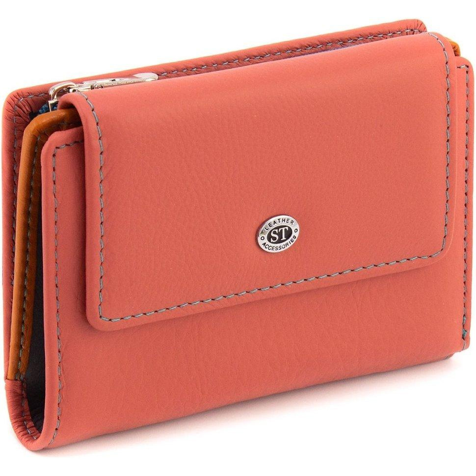 ST Leather Рожевий жіночий гаманець середнього розміру з натуральної шкіри  1767268 - зображення 1