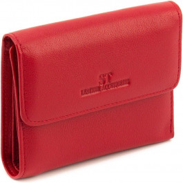 ST Leather Червоний жіночий гаманець з натуральної шкіри з віконцем під документи  1767285