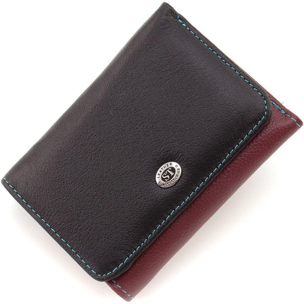 ST Leather Різнобарвний жіночий гаманець із натуральної шкіри компактного розміру  1767237 - зображення 1