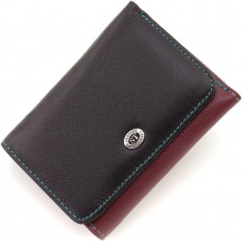ST Leather Різнобарвний жіночий гаманець із натуральної шкіри компактного розміру  1767237