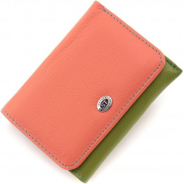 ST Leather Маленький жіночий гаманець із натуральної різнокольорової шкіри з монетницею  1767239