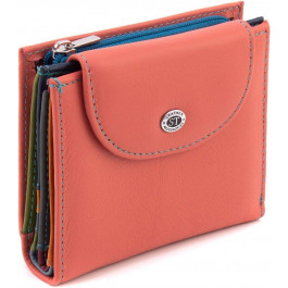 ST Leather Шкіряний жіночий гаманець насиченого рожевого кольору з автономною монетницею  1767295
