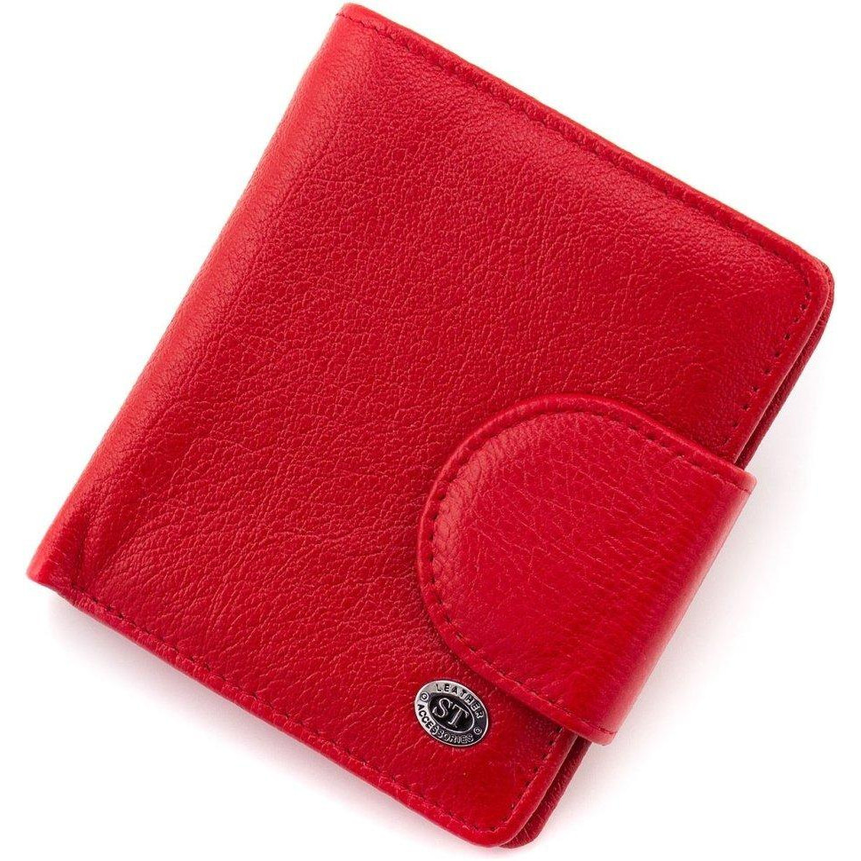 ST Leather Жіночий гаманець невеликого розміру із натуральної шкіри червоного кольору  1767299 - зображення 1