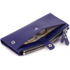ST Leather Темно-синій жіночий гаманець із натуральної шкіри з фіксацією на кнопки  1767404 - зображення 6