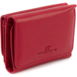 ST Leather Червоний жіночий гаманець компактного розміру з натуральної шкіри  1767234