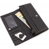 ST Leather Чорний жіночий гаманець із натуральної зернистої шкіри з навісним клапаном  1767414 - зображення 7