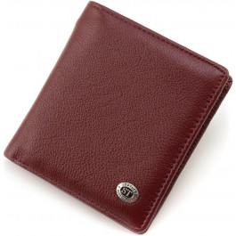 ST Leather Бордовий жіночий гаманець із натуральної фактурної шкіри на магнітах  1767266