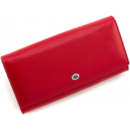 ST Leather Червоний жіночий гаманець великого розміру із натуральної шкіри із клапаном  1767418