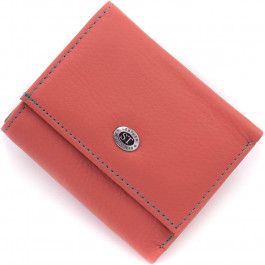 ST Leather Рожевий жіночий гаманець компактного розміру з натуральної шкіри  1767260