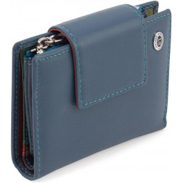 ST Leather Синій жіночий гаманець із натуральної шкіри з хлястиком на магніті  1767246