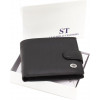ST Leather Маленьке чоловіче портмоне із натуральної шкіри чорного кольору  1767439 - зображення 7