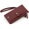 ST Leather Шкіряний жіночий гаманець бордового кольору з кистьовим ремінцем  1767400 - зображення 3