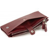 ST Leather Шкіряний жіночий гаманець бордового кольору з кистьовим ремінцем  1767400 - зображення 7