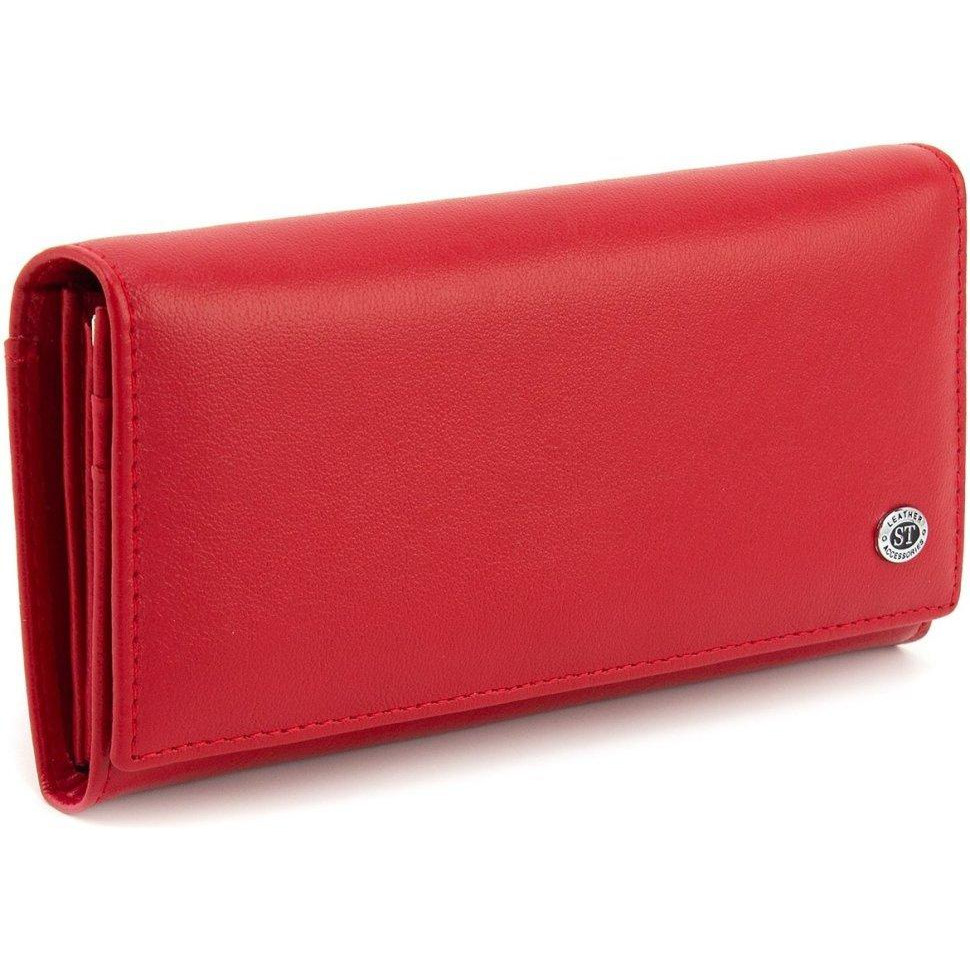 ST Leather Жіночий гаманець із натуральної червоної шкіри з місткою монетницею  1767397 - зображення 1